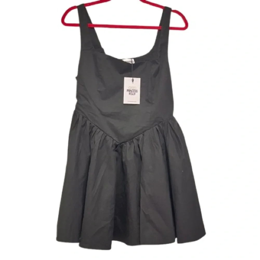 🆕- Princess Polly-STRAPLIE MINI DRESS BLACK. Size: 8 - Picture 7 of 12